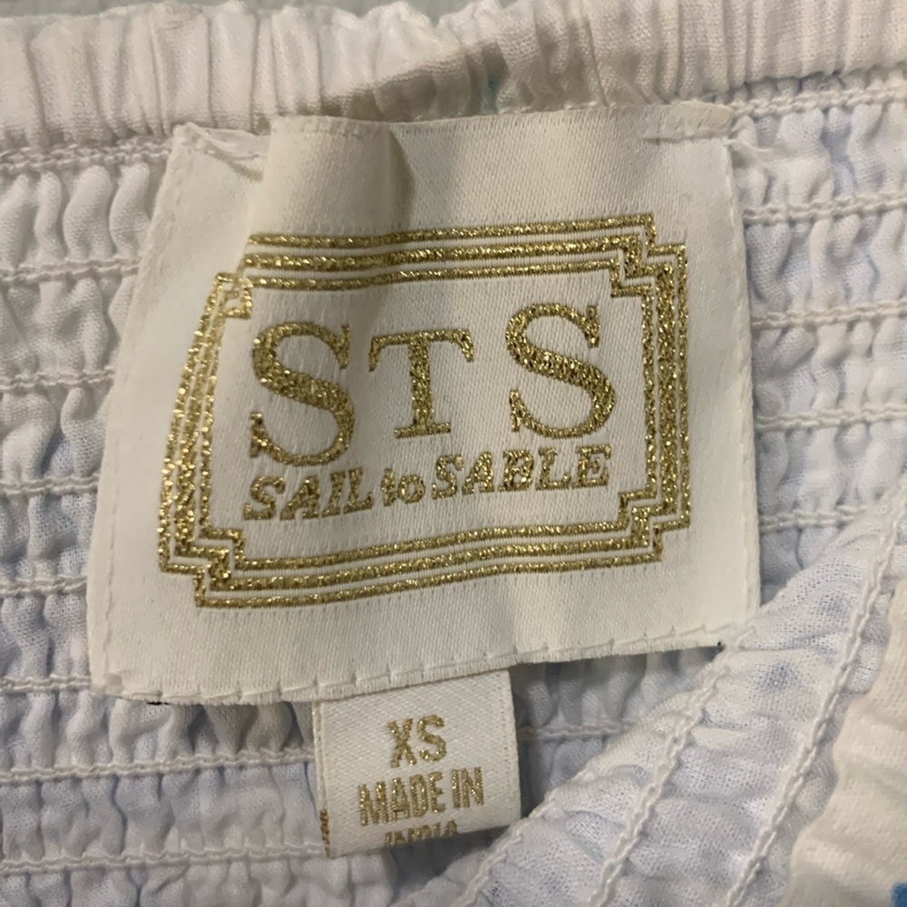 Sail To Sable | Block Print Smocked Midi Skirt - image 3